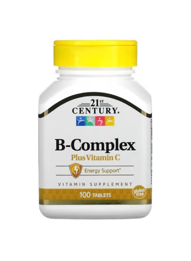 B-Complex Plus Vitamin C, 100 Tablets