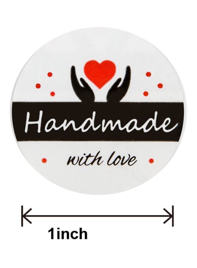 لفافة لصاقات بعبارة ’Handmade With Love‘ من 500 قطعة متعدد الألوان - Image 3