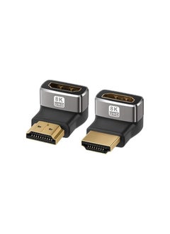 Generic 8K HDMI 2.1 Adapter 90 Degree and 270 Degree Gold Plated Adapter 2 Pack, Right Angle HDMI Male to Female Connector Converter HDMI L Shape Extender, Supports 8K@60Hz，4K@120Hz，4K@60Hz，4K@30Hz  - Image 1