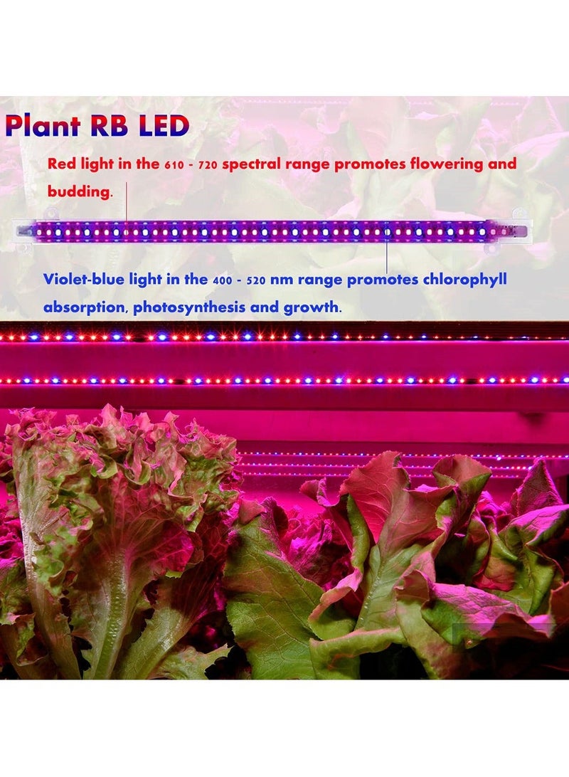 شو وو SYOSI LED Plant Grow Light Strips, Full Spectrum for Indoor Plants with Auto ON and Off Timer, 10 Dimmable Levels 48 LEDs, Sunlike Lamp Seedlings Hydroponics  - Image 2