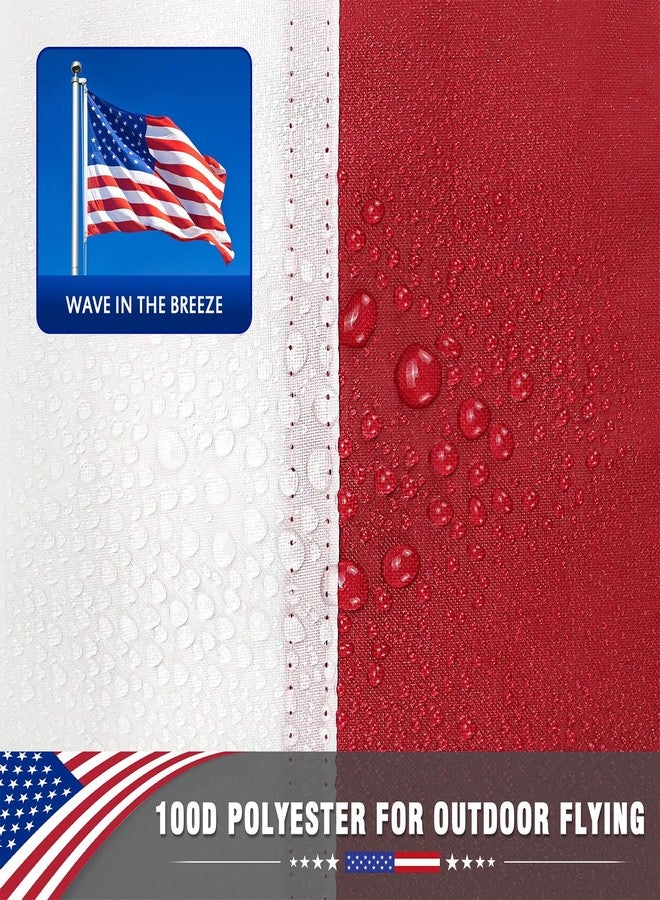 TONOS 5x3 Ft American Outdoor Flag US Flag Bright Color and UV Fade Proof Canvas Header and Double Stitched - USA Flags with Brass Grommets - Image 5