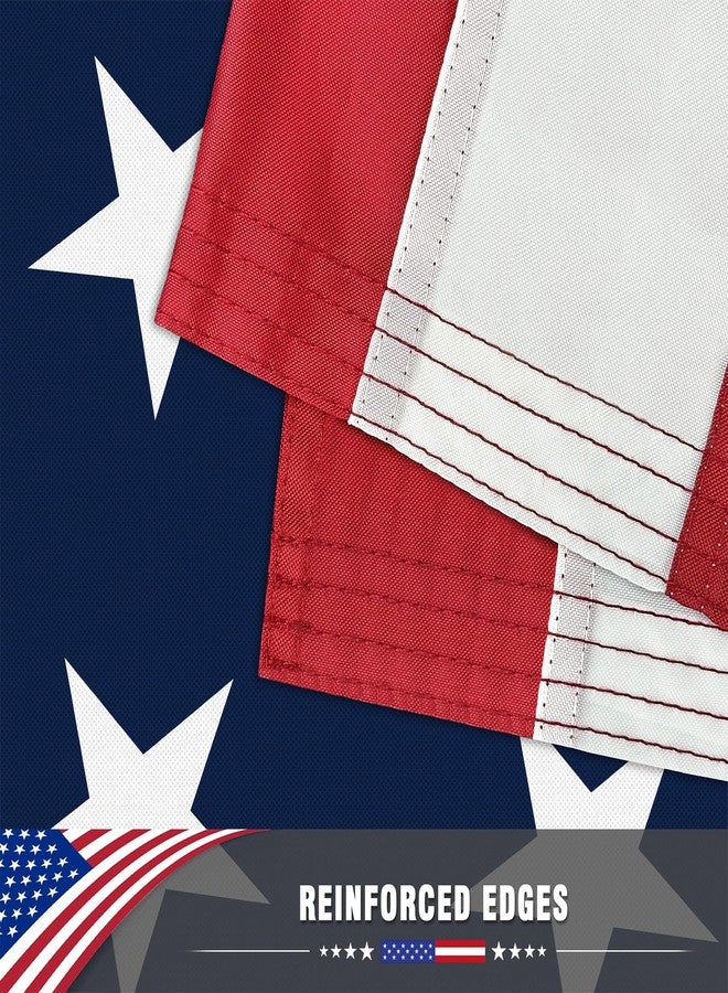 TONOS 5x3 Ft American Outdoor Flag US Flag Bright Color and UV Fade Proof Canvas Header and Double Stitched - USA Flags with Brass Grommets - Image 4