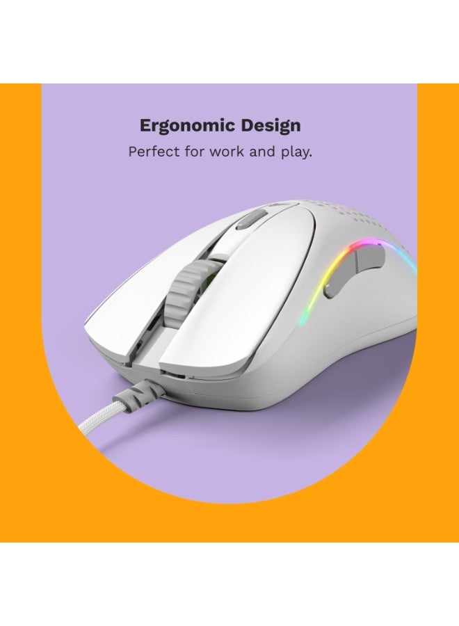 Glorious Gaming Glorious Model D 2 Wired Lightweight Gaming Mouse – White - Image 2