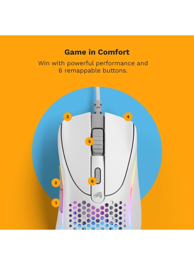 Glorious Gaming Glorious Model D 2 Wired Lightweight Gaming Mouse – White - Image 3