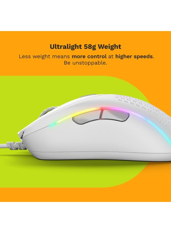 Glorious Gaming Glorious Model D 2 Wired Lightweight Gaming Mouse – White - Image 4