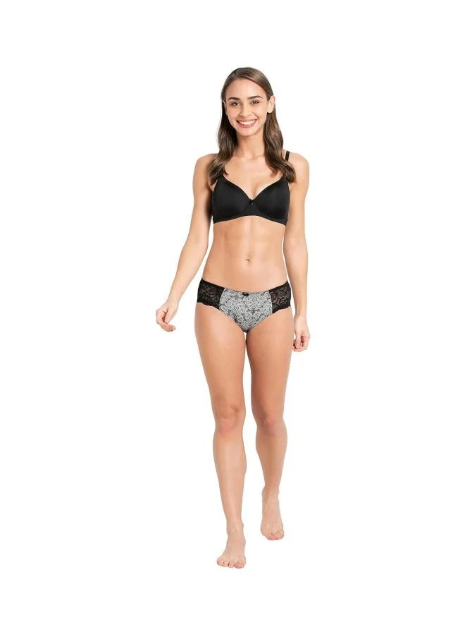 Jockey Black 1819 Women Wire free Padded Microfiber Nylon Elastane Stretch Full Coverage Multiway Styling T Shirt Bra with Magic Under Cup for Women | Best Price UAE