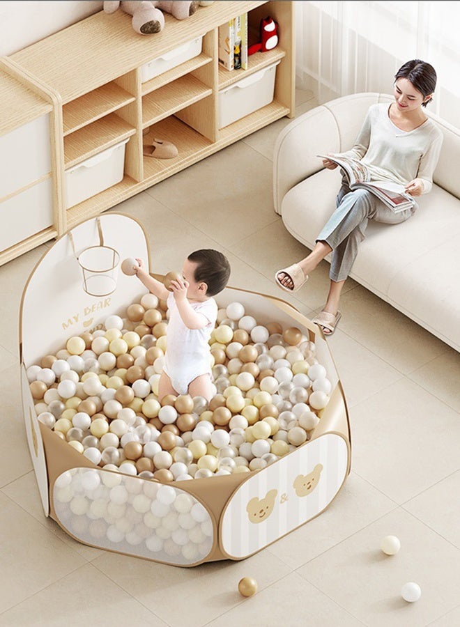 DUNISO خيمة لعب للأطفال، بركة كرات للأطفال مع سلة، خيمة لعب قابلة للطي، مركز نشاط بركة كرات للأطفال، للاستخدام الداخلي والخارجي للأولاد والبنات والرضع والأطفال الصغار (الكرات غير مشمولة) - Image 5