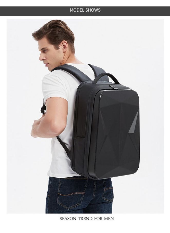 Travel Laptop Backpack Water Resistant Hard Shell Backpack with USB Charging Port Business Computer Backpack for Work/School/College Black