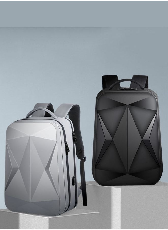 Travel Laptop Backpack Water Resistant Hard Shell Backpack with USB Charging Port Business Computer Backpack for Work/School/College Black