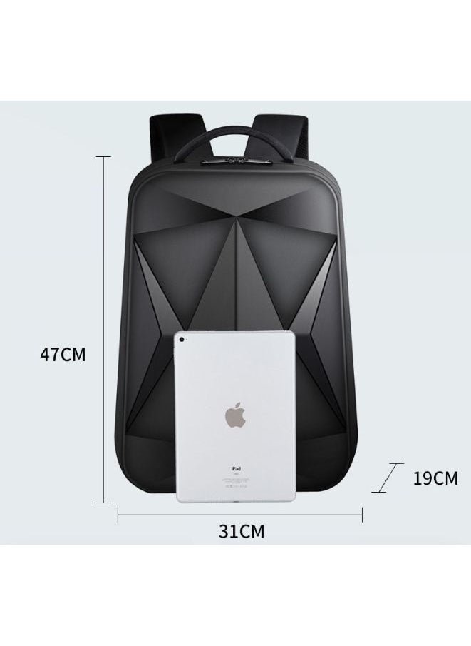 Travel Laptop Backpack Water Resistant Hard Shell Backpack with USB Charging Port Business Computer Backpack for Work/School/College Black