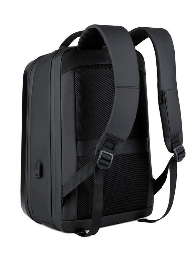 Travel Laptop Backpack Water Resistant Hard Shell Backpack with USB Charging Port Business Computer Backpack for Work/School/College Black