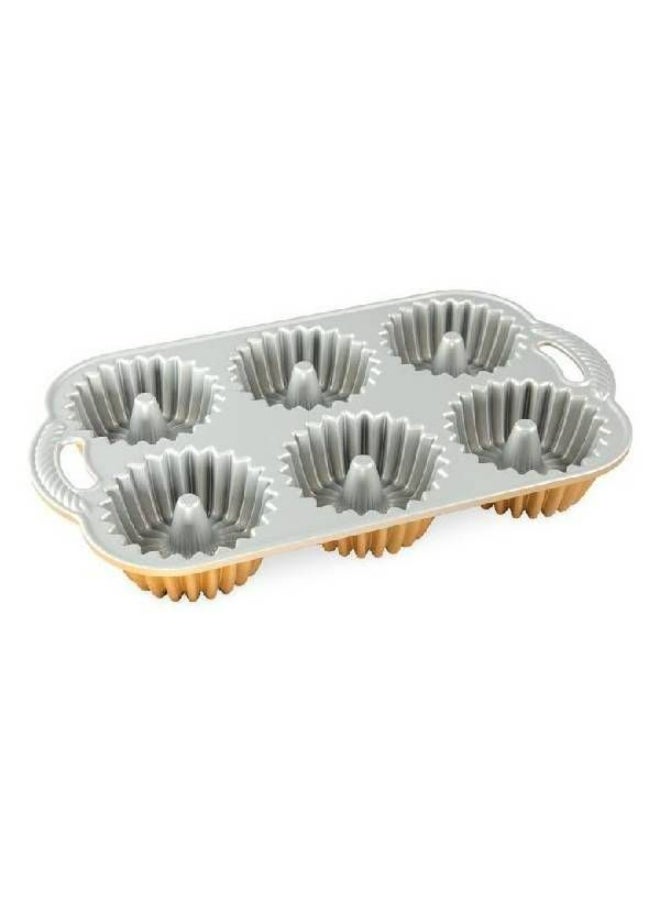 NORDICWARE Nordic Ware Brilliance Bundtlette Pan, Gold, 6 Cavities  - Image 3