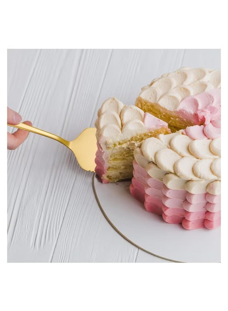 Cake Serving Set Wedding Cake Knife and Server Set Cake Cutting Utensils Stainless Steel Cake Cutter Serrated Cake Knife Professional Dessert Server for Cake Cheese Pie Pizza  - Image 4