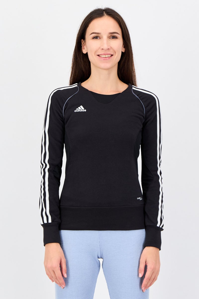 Adidas Women Sportswear Fit Long Sleeve Training Sweatshirt, Black - Image 1