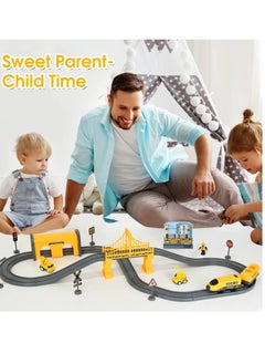 Generic Electric Train Sets Train Tracks Toy 66Pcs DIY Assembly Track Parent-Child Interaction Educational Railway Toys Flexible Train Tracks for Kids  - Image 2