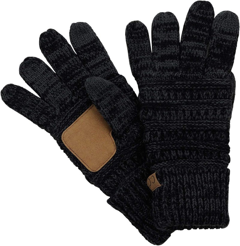Unisex Cable Knit Winter Warm Anti-Slip Touchscreen Texting Gloves
