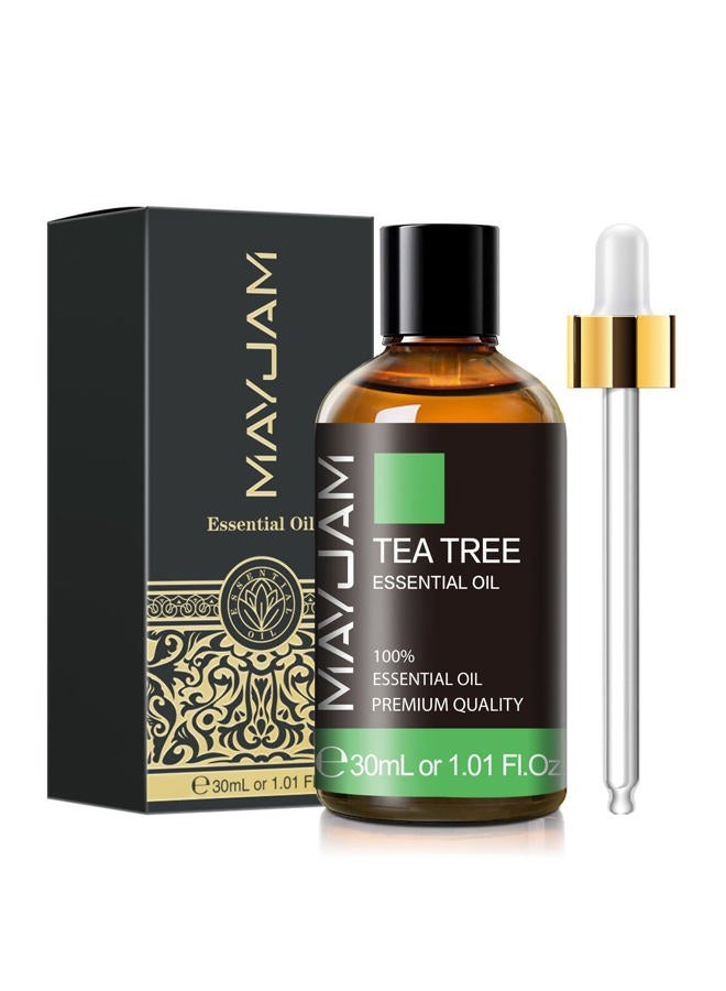 MAYJAM Tea Tree Essential Oil, MAYJAM Pure Essential Oils for Diffusers for Home and Office, 1.01FL.OZ Tea Tree Oil for Candle Making, DIY Soap, 30ML/Bottle - Image 2