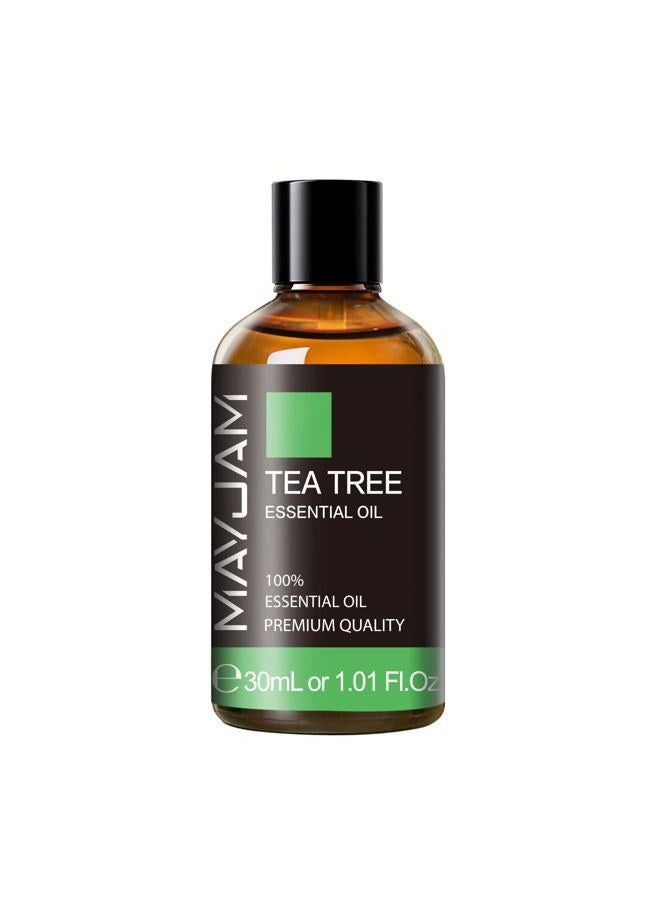 MAYJAM Tea Tree Essential Oil, MAYJAM Pure Essential Oils for Diffusers for Home and Office, 1.01FL.OZ Tea Tree Oil for Candle Making, DIY Soap, 30ML/Bottle - Image 1