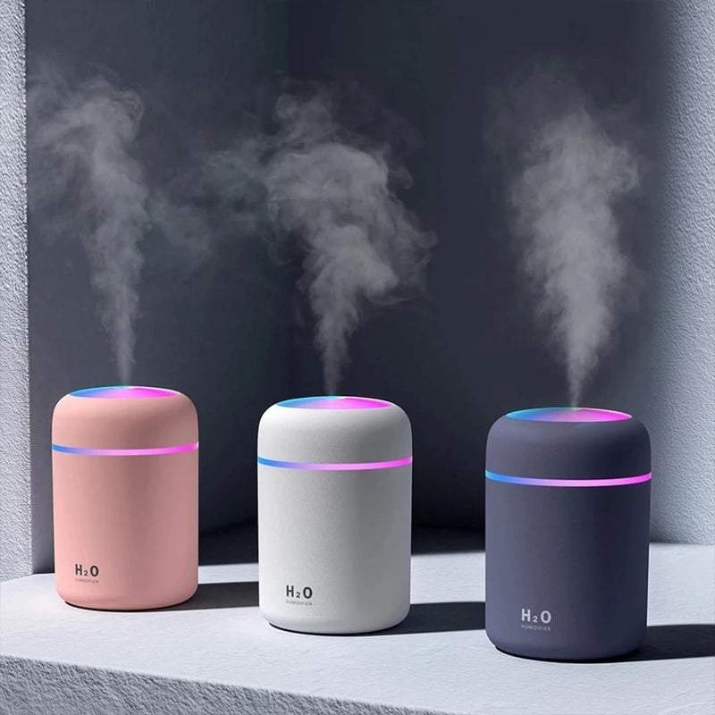 VIROLEP Colorful Cool Mini Humidifier Essential Oil Diffuser Aroma Essential USB Personal Desktop Humidifier for Car Office Room Bedroom etc 2 Adjustable Mist Modes - Image 1