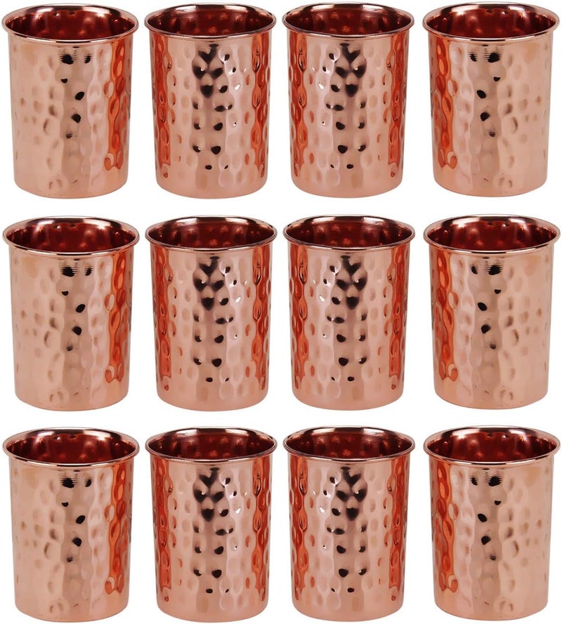 Zap Impex Pure copper hammered glasses moscow mule tumbler (Set of 12) - Image 1
