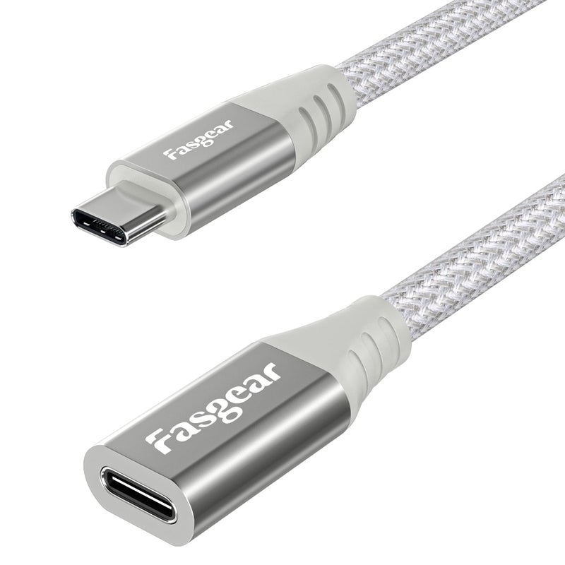 Fasgear 6ft USB C Male to Female Extension Cable - Compatible with MagSafe and USB-C Devices - Image 2