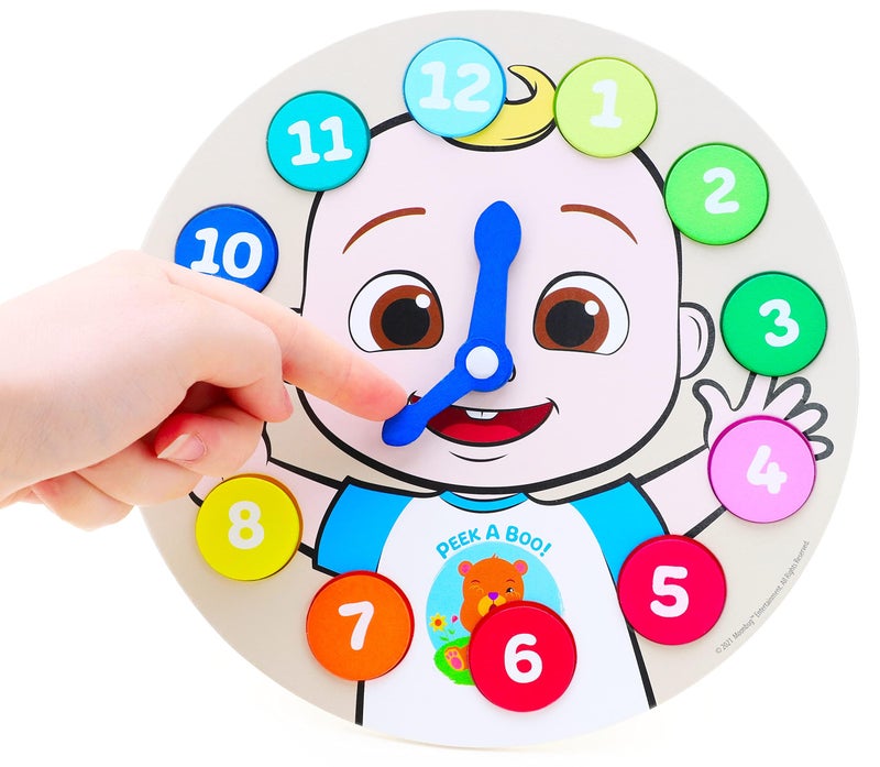 ToylandÂ® Cocomelon Wooden Learning Clock Puzzle - Learn to Tell The Time - Toddler Toys Age 3+ - Image 3