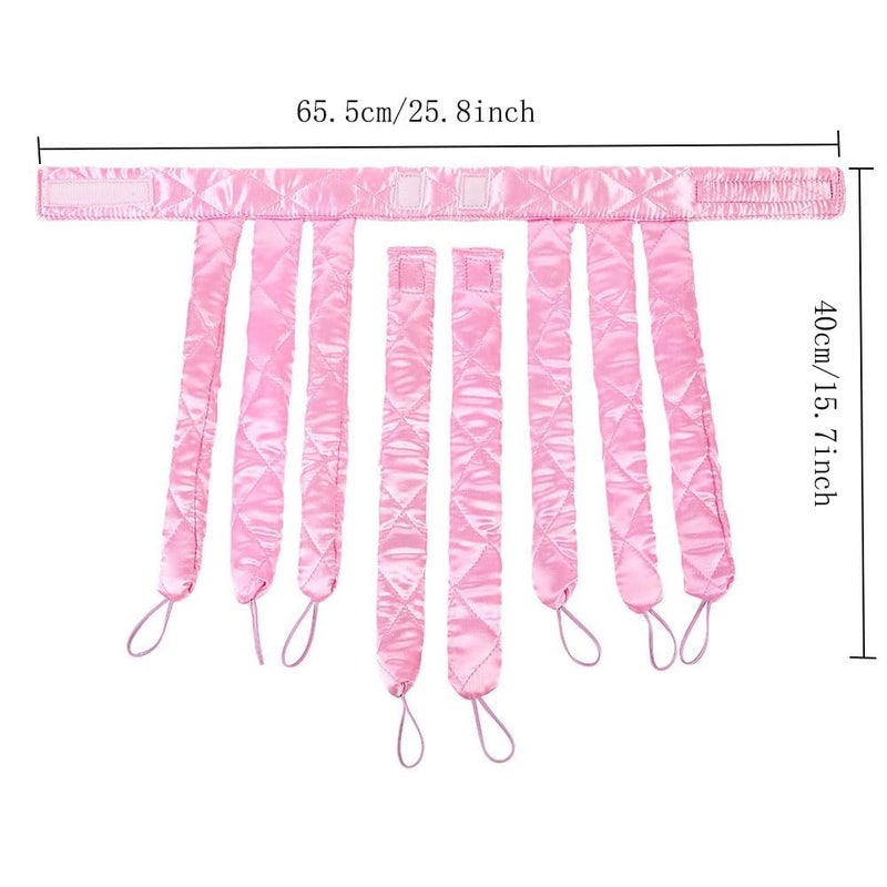 JYHi Pink Heatless Hair Curler Silk New Upgradeed No Heat Curling Rode Headband for Long Hair Soft Hair Curls with Removeable & Adjustable To Sleep In Hair Curls - Image 5