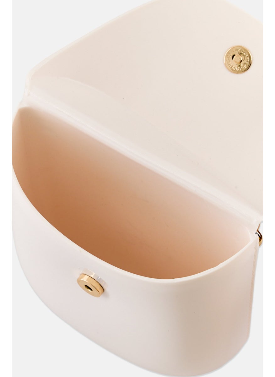 Mudd - Women Glossy Mini Cross Body Bags 17,5 H x 14 L x 6 W cm, White - Image 1
