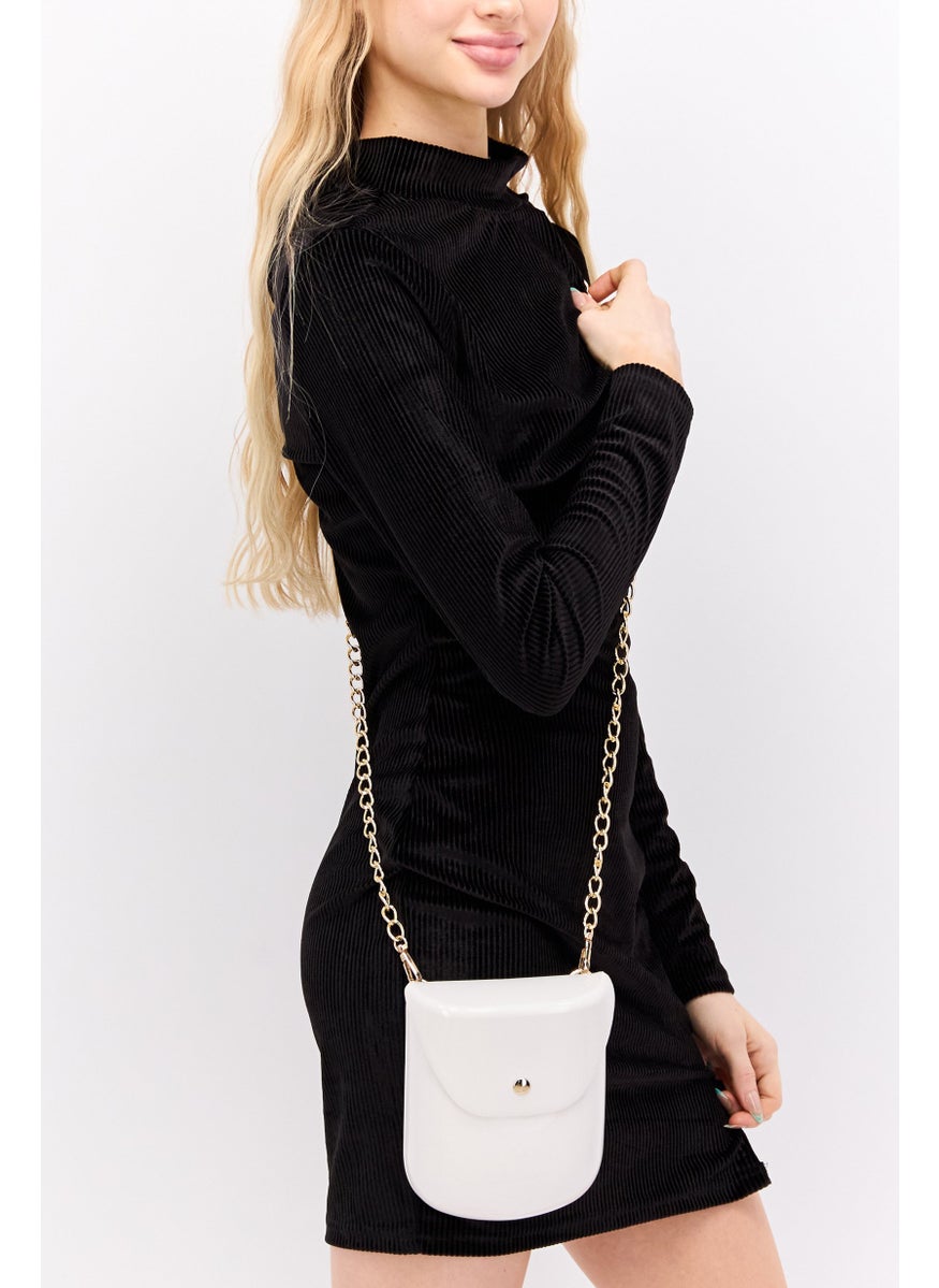 Mudd - Women Glossy Mini Cross Body Bags 17,5 H x 14 L x 6 W cm, White - Image 1