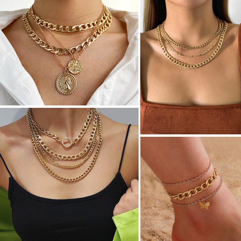 Ucevi [16.5 FT] 18K Gold Plated Curb Chain for Jewelry Making, 9.8mm Wide 304 Stainless Steel Cuban Link Chain Roll Bulk for DIY Jewelry Making Craft - Image 3