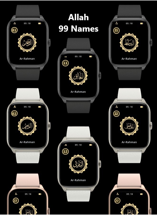 iQIBLA - QURAN SMART WATCH | Full Quran Recitation | Prayer Times Reminders | Daily Azkar | Hijri Calendar | HR & SPO2 Monitoring | Bluetooth Call - Image 1