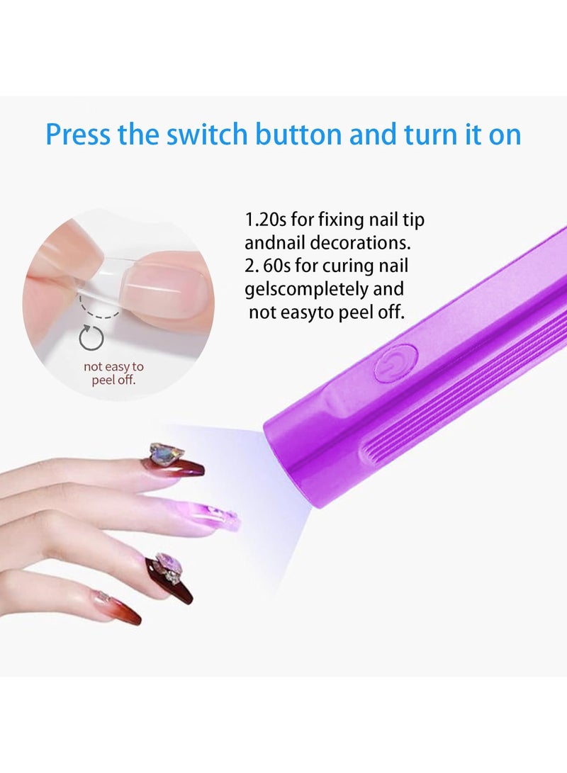 Handheld One-line Nail Lamp with Electric Storage Gel Polished Nail Mini Handheld Nail Dryer LED Display Three-speed Adjustment Mini Rechargeable UV Nail Lamp Perfect Gift for Girls - Image 3