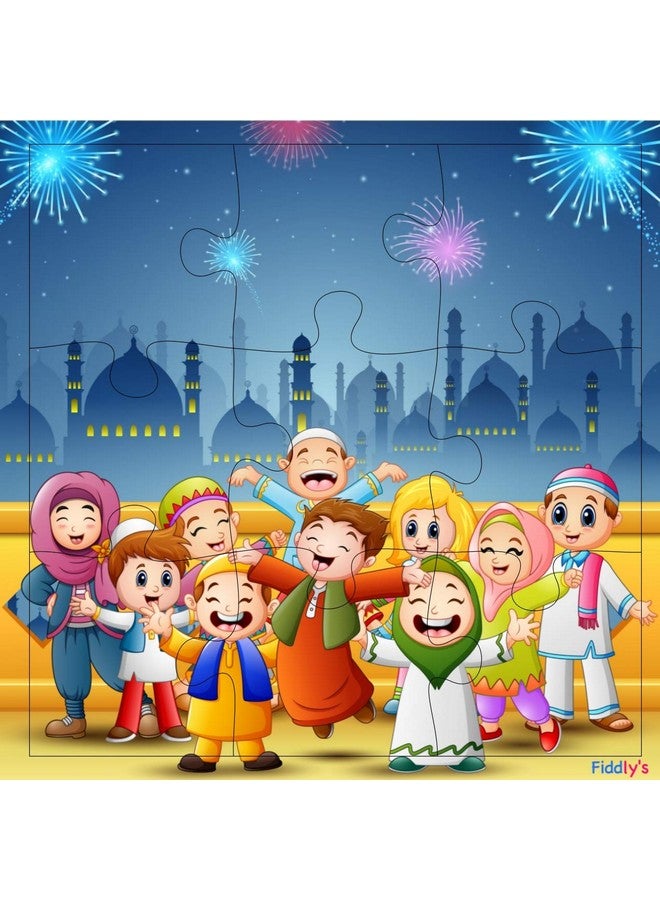 Fiddlys Fiddly'S Wood Jigsaw Puzzles For Kids & Children - 9 Pieces (Eid Festival - Pack Of 4) Age 3+ - Image 3