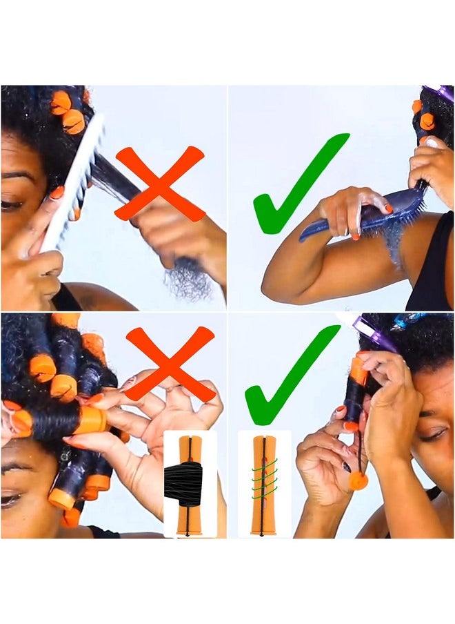 AFANSO - 100Pcs Perm Rods Set Perm Rod For Natural Hair Long Cold Wave Rods Small Hair Roller Kinky Curly Hairstyle (Purple40+Orange40+Grey20) - Image 1