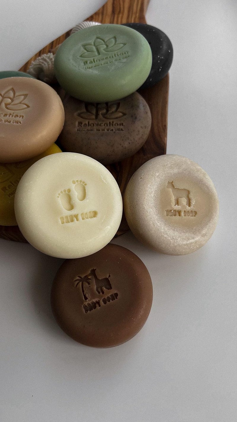 Relaxcation Organic Baby Soap Bars with Goat Milk and Honey - Naturally Cold Processed from Organic Ingredients - Handmade in USA Ideal fro Newborns, babys, Kids and Adults (Pack of 6) - Image 2