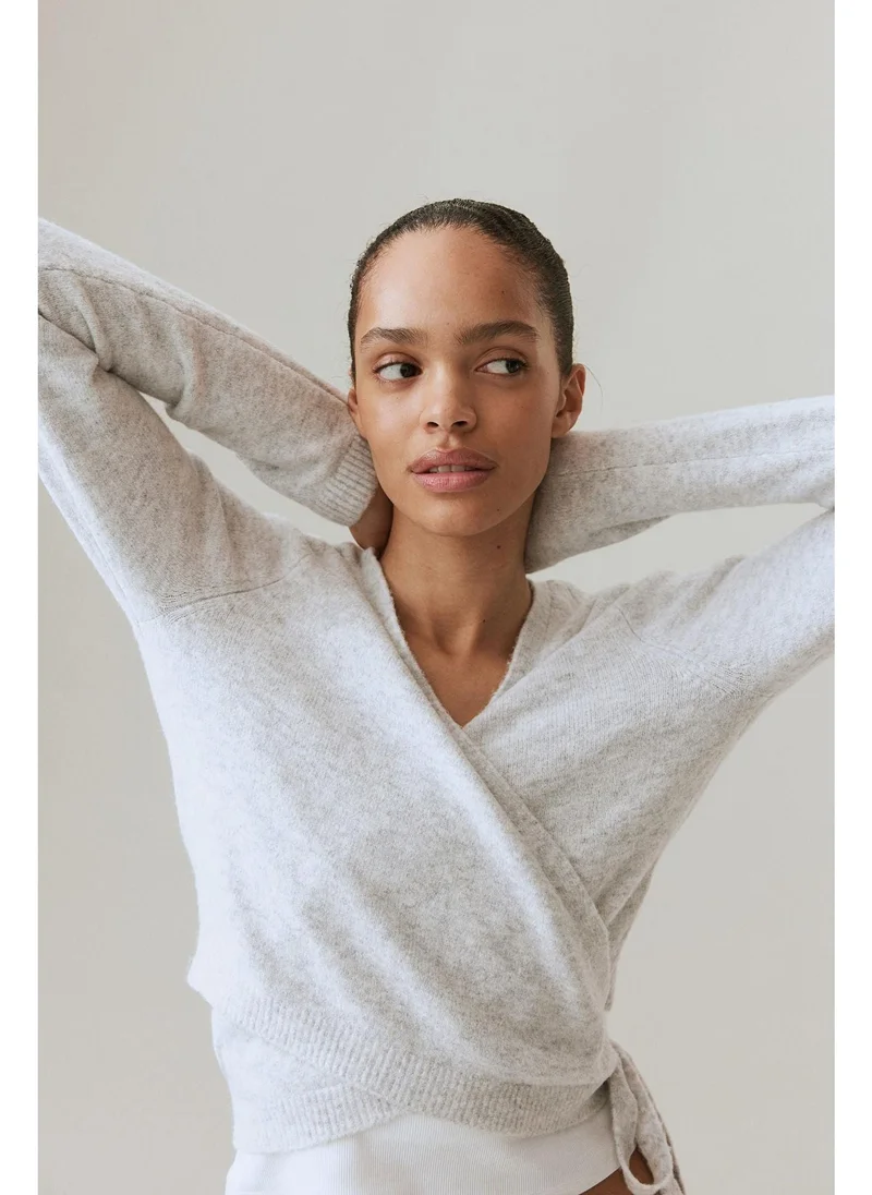 اتش اند ام Fine-knit wrap cardigan
