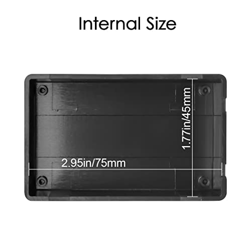 LeMotech 5 Pieces Plastic Project Boxes Junction Case for Electronic Project, Black 3.1 x 2.0 x 1.0 inch (80 x 50x 26 mm) - Image 3