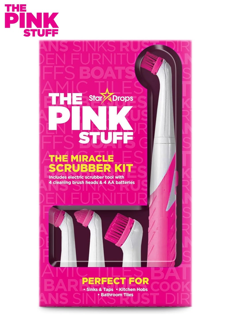 THE PINK STUFF Stardrops - The Pink Stuff - The Miracle Scrubber Kit - 4 Cleaning Brush Heads  - Image 1