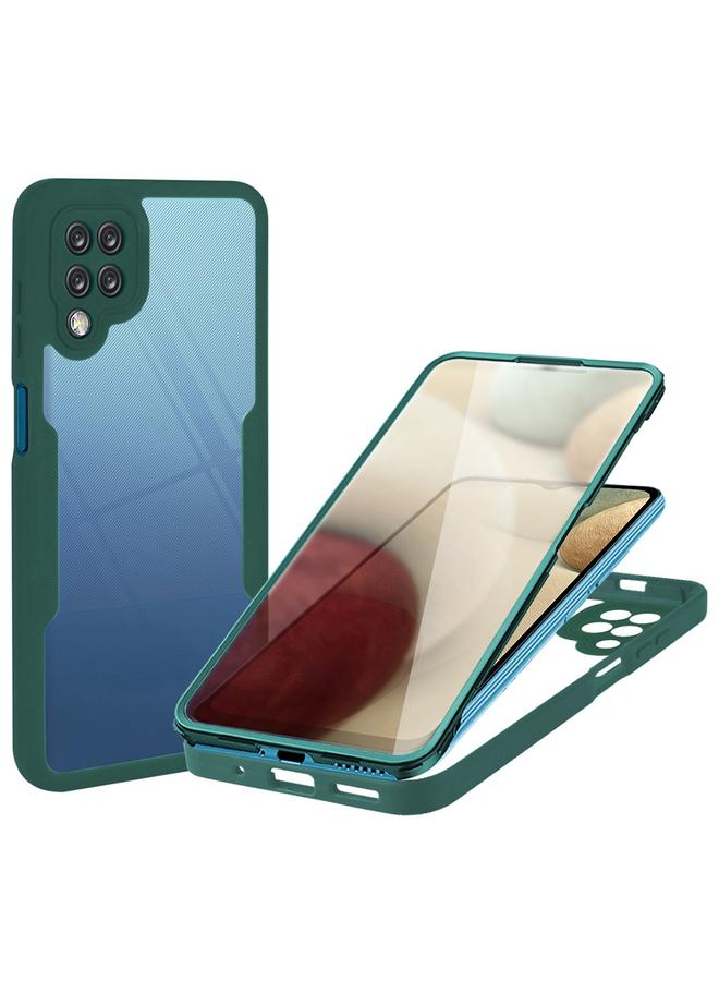 اس-توب جراب لهاتف Samsung Galaxy A12 مصنوع من الأكريليك + TPU، جراب هاتف مقاوم للصدمات بتغطية كاملة 360 درجة - Image 1