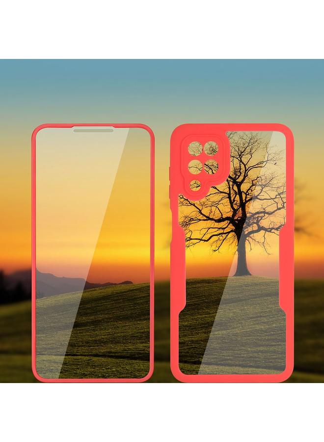 اس-توب جراب لهاتف Samsung Galaxy A12 مصنوع من الأكريليك + TPU، جراب هاتف مقاوم للصدمات بتغطية كاملة 360 درجة - Image 3