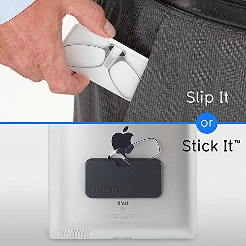 ThinOptics unisex-adult Reading Glasses + Black Universal Pod Case | Red Frames, 2.00 Strength Readers Red Frame / Black Case, 44 mm - Image 2