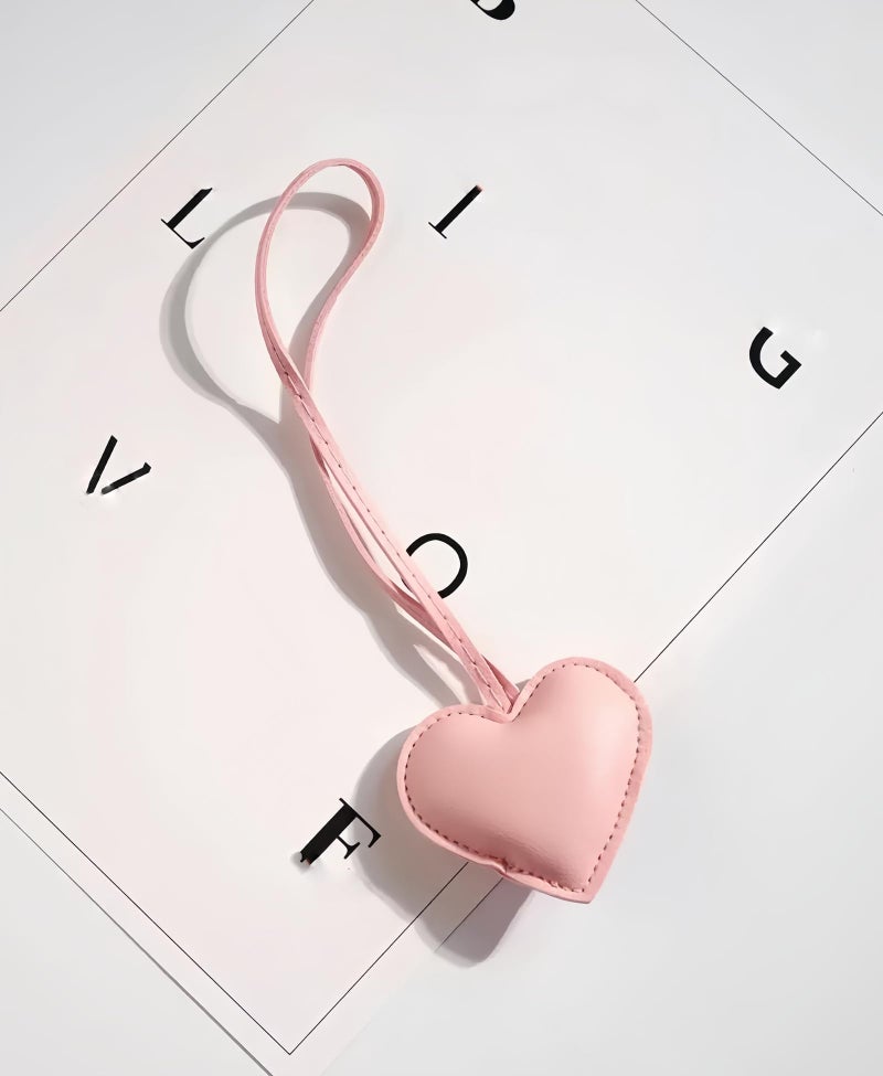 LAEKOU Heart Bag Charms Keychain for Women, Cute Key Chain Charm Accessories for Girls Tote Purse Backpack Handbags - Image 5