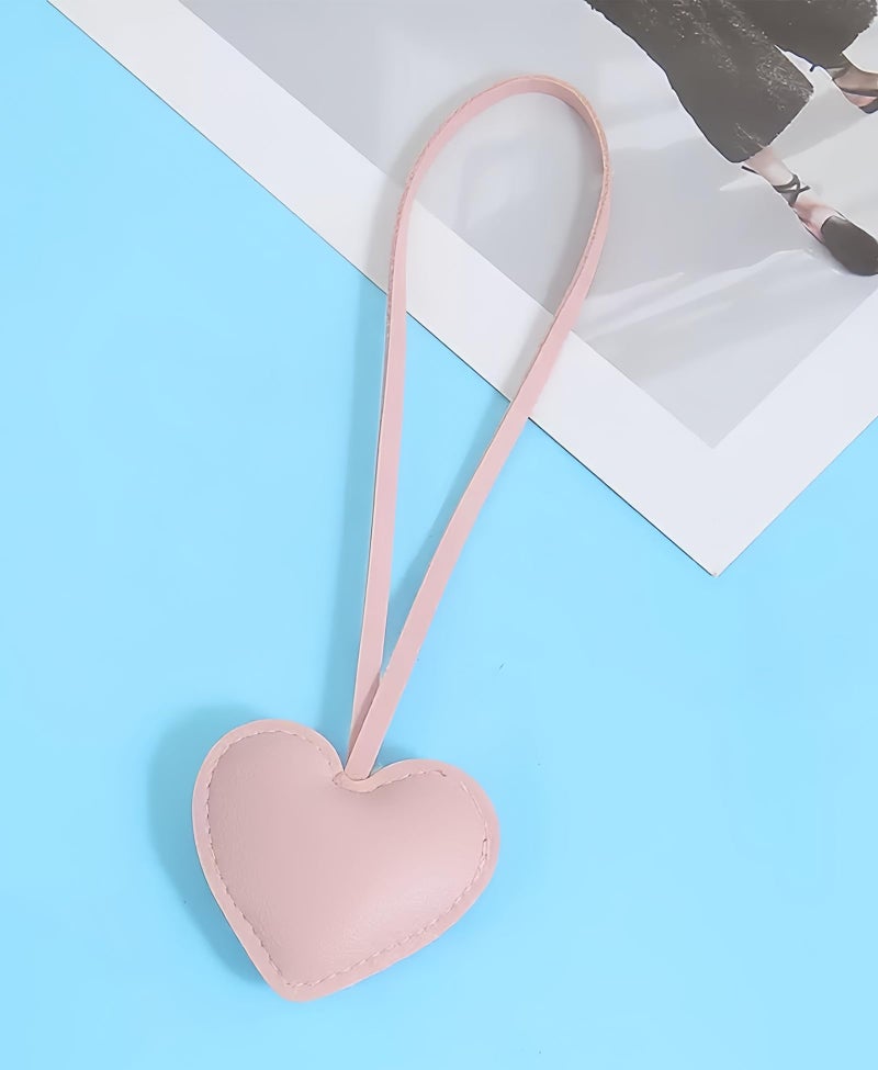 LAEKOU Heart Bag Charms Keychain for Women, Cute Key Chain Charm Accessories for Girls Tote Purse Backpack Handbags - Image 2