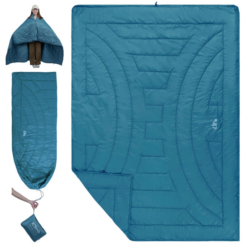 iClimb 3M Thinsulate Insulation Warm Camping Blanket Ultralight Compact Blue