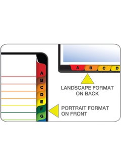 كاردينال فواصل Onestep Binder، فواصل Az Tab لـ 3 مجلدات حلقية، جدول محتويات قابل للتخصيص، علامات تبويب متعددة الألوان قابلة للعكس، مجموعة واحدة (60218)  - Image 4