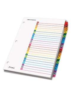 كاردينال فواصل Onestep Binder، فواصل Az Tab لـ 3 مجلدات حلقية، جدول محتويات قابل للتخصيص، علامات تبويب متعددة الألوان قابلة للعكس، مجموعة واحدة (60218)  - Image 2