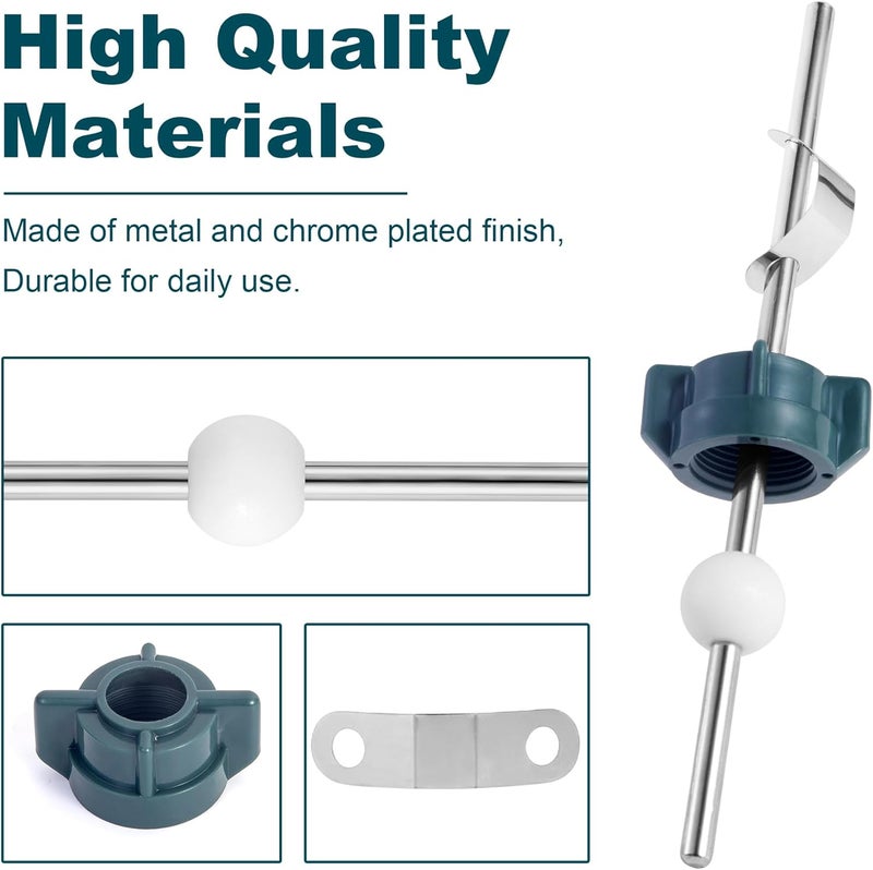 FullMayPro Lavatory Pop Up Center Piece Assembly,Pop Up Drain Repair Kit,Fits Most Popular Brands，Replacement for PS2673,PS469 and PSB327,Replacement Bathroom Sink Pivot Rod,18MM Ball, Chrome（3PCS） - Image 4