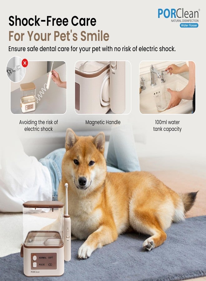 PORClean جهاز تنظيف أسنان الكلاب PORClean PET100 | خزان سعة 1000 مل، 4 رؤوس متخصصة | منظف أسنان مائي للكلاب ومزيل للجير | عناية بأسنان الحيوانات الأليفة للتخلص من البلاك ورائحة الفم الكريهة | آمن، لاسلكي، ومقاوم للماء بمعيار IPX5 - Image 5