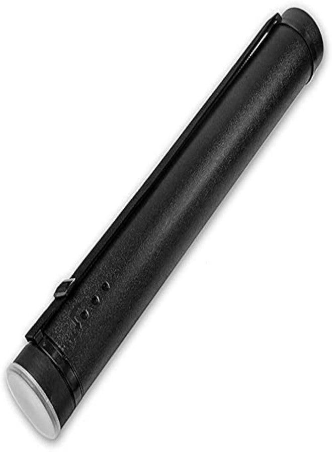 DEZIINE�Document Tube,Plastic Expanding Poster/Art/Document Storage Tube 24.5 to 40 inches Adjustable with Carrying Strap Waterproof and Light-Resistance Telescoping Carrying Case Black - Image 1