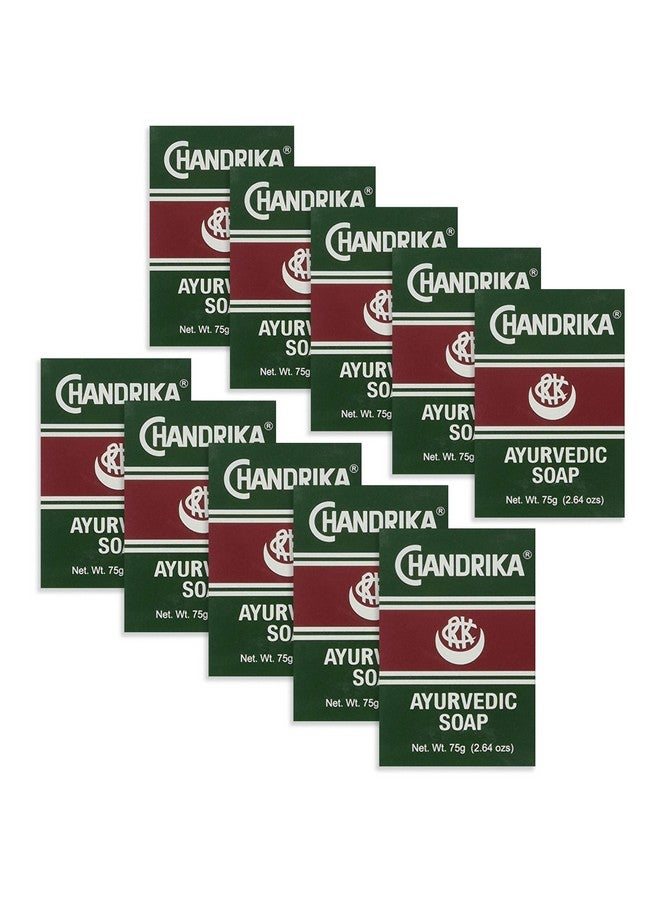 Chandrika صابون هاندريكا بالأعشاب الأيورفيدا وزيت الخضروات 2.64 أونصة علبة من 10 - Image 2